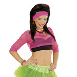 oorbellen ruit neon, zwart/oranje