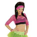 oorbellen ruit neon, zwart/geel