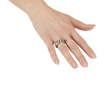 ring zilver met 3 nagels