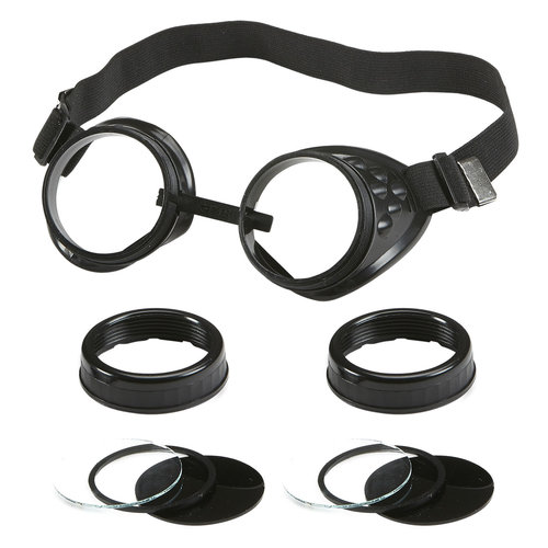 bril vliegenier met meerdere lenzen