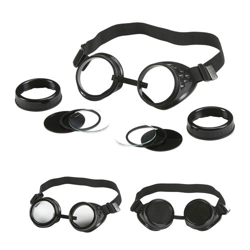 bril vliegenier met meerdere lenzen