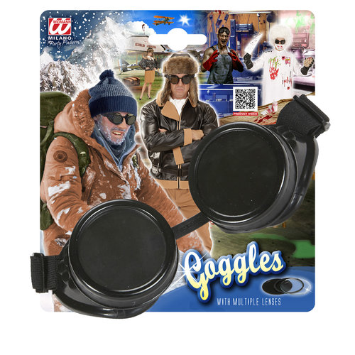 bril vliegenier met meerdere lenzen