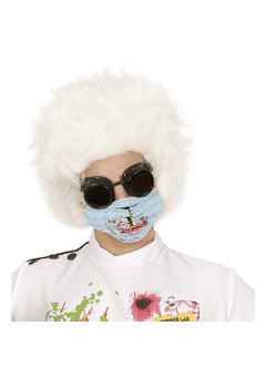 mondmasker met bloed en giftige stoffen