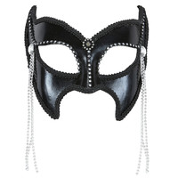 oogmasker s&m fashion met strass en stenen, zwart