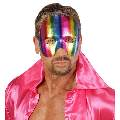 oogmasker regenboog kinloos metalic