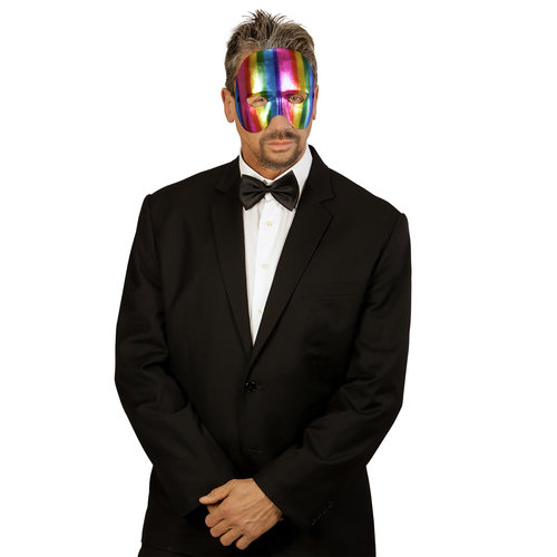 oogmasker regenboog kinloos metalic