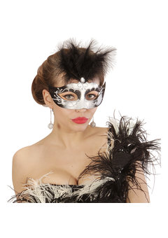 oogmasker venetie zwart/wit