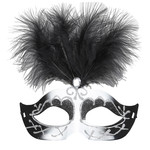 oogmasker venetie zwart/wit