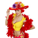 haarclip bloem met glitter, geel