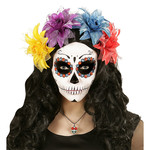 haarclip bloem met glitter, azuurblauw