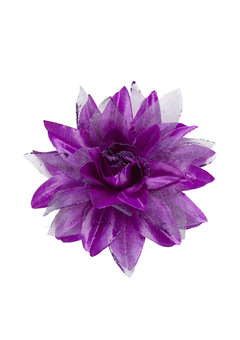 haarclip bloem met glitter, paars