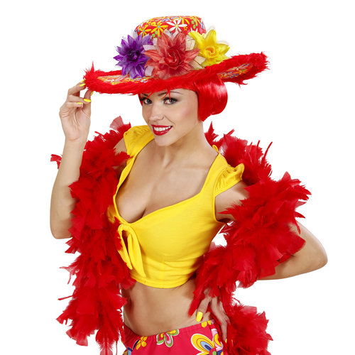 haarclip bloem met glitter, paars