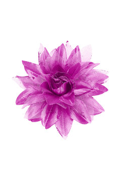 haarclip bloem met glitter, lichtpaars