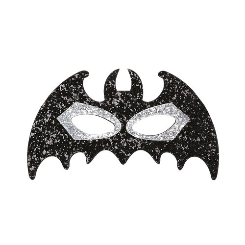 oogmasker vleermuis zwart/zilver