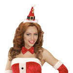 pailletten mini hoedje met 2 belletjes en strikje