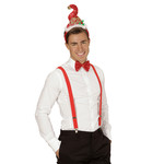 pailletten mini hoedje met belletje en strikje