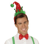 mini santa mutsje met strikje, pailletten