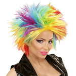 pruik, punk regenboog