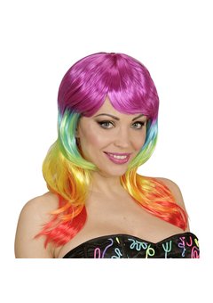 pruik, fashion regenboog