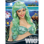 pruik, zeemeermin groen/blauw