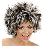 pruik, steamy zwart/wit