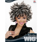 pruik, steamy zwart/wit