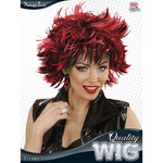 pruik, steamy zwart/rood