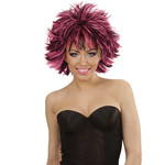 pruik, steamy zwart/rose