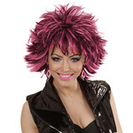 pruik, steamy zwart/rose