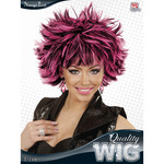 pruik, steamy zwart/rose