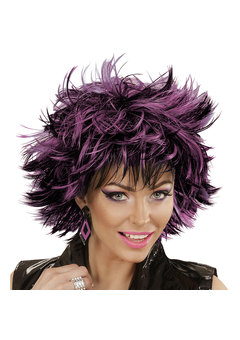 pruik, steamy zwart/paars