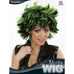 pruik, steamy zwart/green
