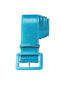 riem glitter 120cm, blauw