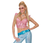 riem glitter 120cm, blauw