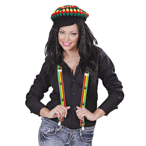 bretels jamaica met marihuana blad