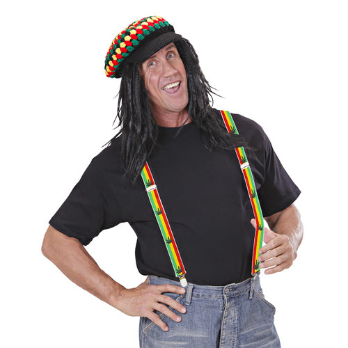 bretels jamaica met marihuana blad