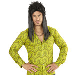 pruik, mullet 80's zwart