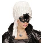 oogmasker, barones zwart met stenen