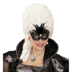 oogmasker, barones zwart met stenen