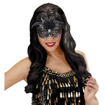 oogmasker, barones zwart met stenen