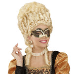 oogmasker hertogin, zwart/goud glitter