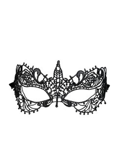 oogmasker, zwart met kant
