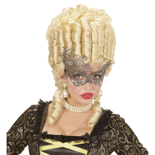 oogmasker kant, antiek zilver barok