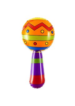 opblaasbare sambaballen met geluid, 20cm