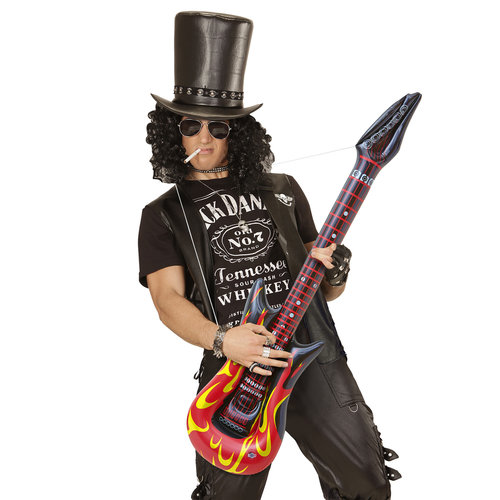 opblaasbare gitaar, met vlammen, 105cm