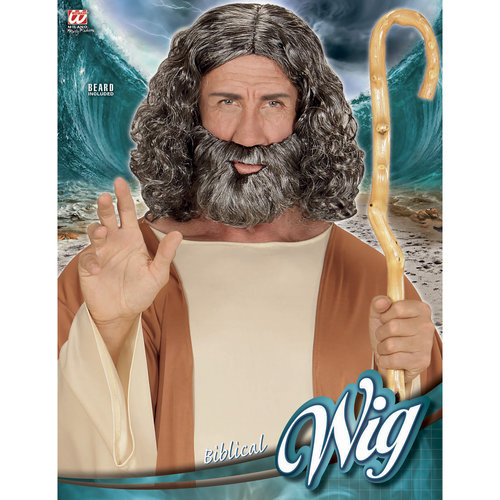 pruik, bijbels figuur met baard
