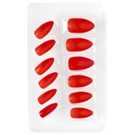 nagels, stiletto rood