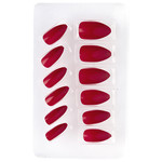 nagels, stiletto bordeaux rood