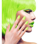 nagels, airbrush neon groen
