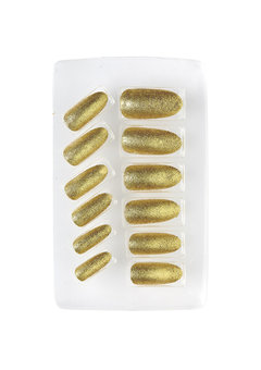 nagels, iriserend glitter zilver